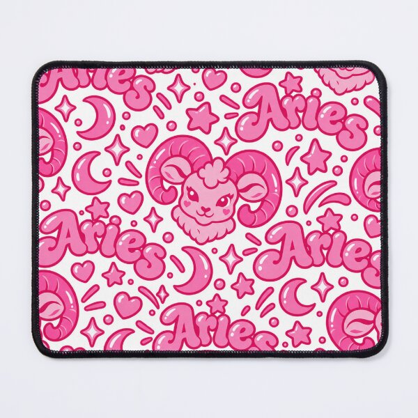 Item preview, Cute Aries Zodiac – Pink Kawaii Ram Astrology Art designed and sold by MetaModel Editions.