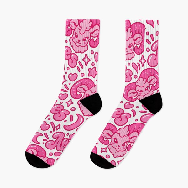 Item preview, Cute Aries Zodiac – Pink Kawaii Ram Astrology Art designed and sold by MetaModel Editions.