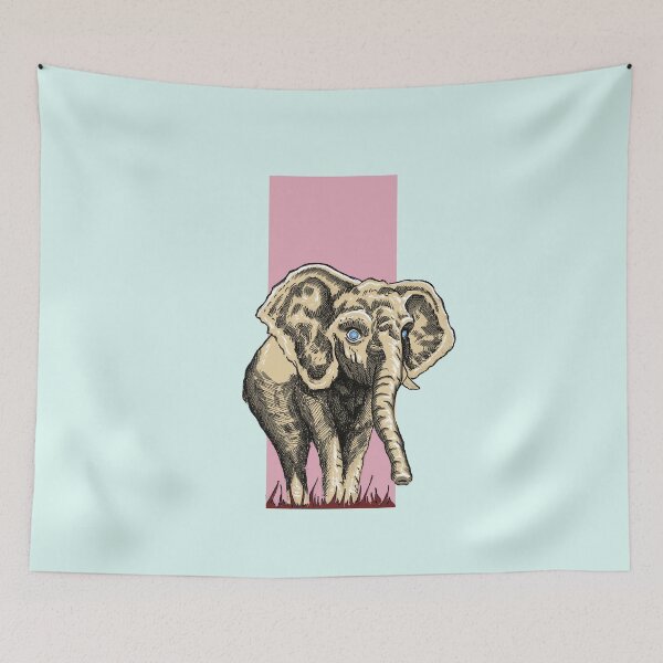 Item preview, Elephant Portrait | Vintage Wildlife Art | Nature Illustration designed and sold by Half Mess.