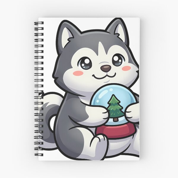 Item preview, Cute Christmas Snow Globe Husky Holding a Snow Globe designed and sold by pumsquare.