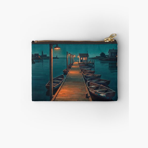 Item preview, Town Dock Row Boats Photo Realism Art designed and sold by Home Decor Art.