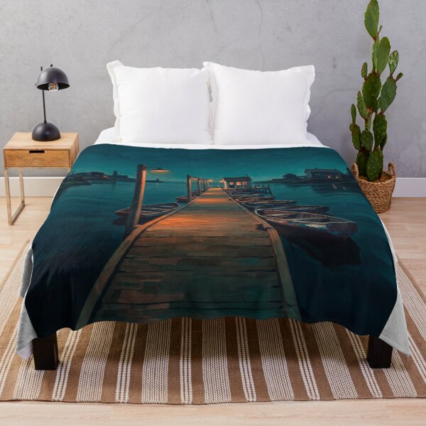 Item preview, Town Dock Row Boats Photo Realism Art designed and sold by Home Decor Art.