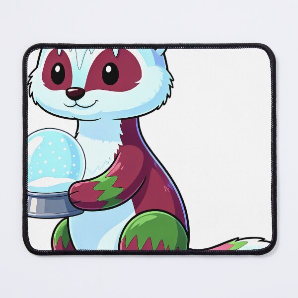 Item preview, Cute Christmas Snow Globe Ermine Holding a Snow Globe designed and sold by pumsquare.