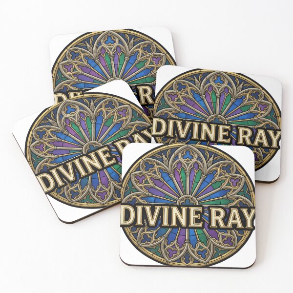 Item preview, Stained Glass Medallion Divine Ray - Gothic Emblem designed and sold by IllumeInk.