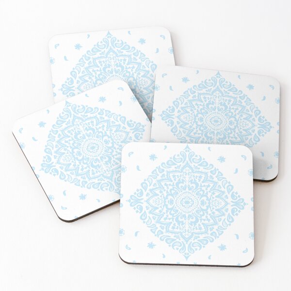 Item preview, Delicate floral pattern in blue and white designed and sold by Quiet Waters Design.