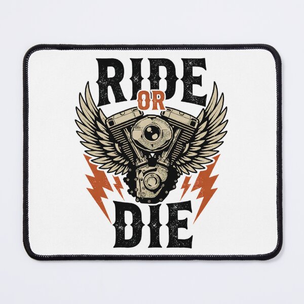 Item preview, V Twin Engine Wings Ride or Die Vintage Biker Art designed and sold by cannsuh.