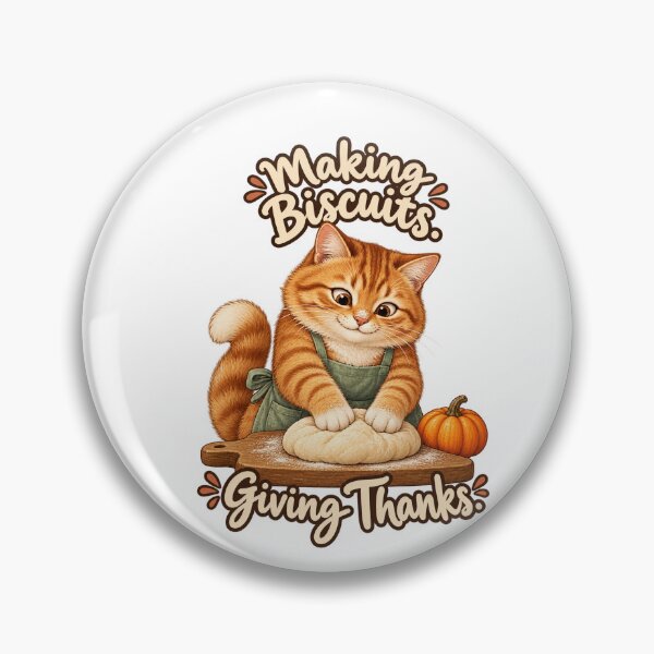 Item preview, Thanksgiving Cat: Making Biscuits, Giving Thanks designed and sold by PanaddaArtStudio.
