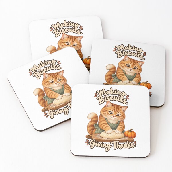 Item preview, Thanksgiving Cat: Making Biscuits, Giving Thanks designed and sold by PanaddaArtStudio.