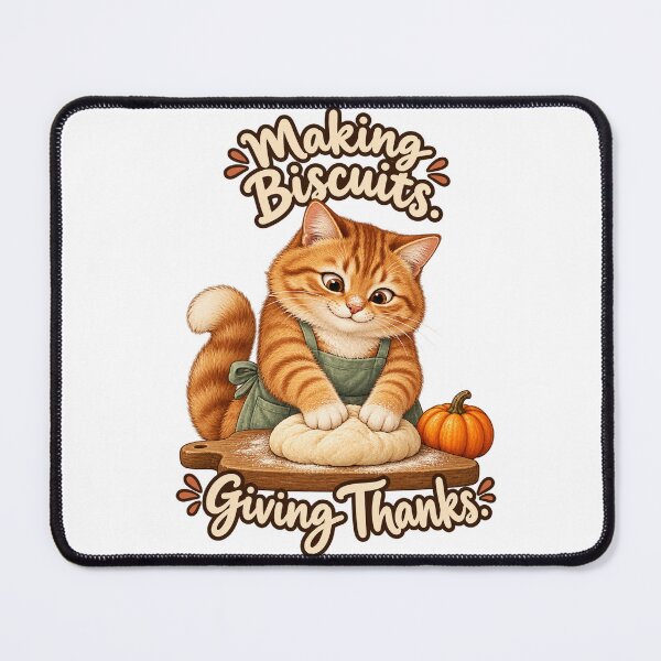 Item preview, Thanksgiving Cat: Making Biscuits, Giving Thanks designed and sold by PanaddaArtStudio.