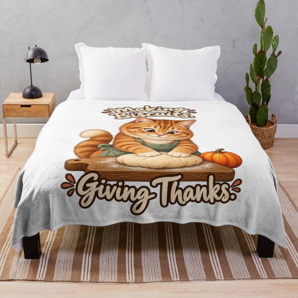 Item preview, Thanksgiving Cat: Making Biscuits, Giving Thanks designed and sold by PanaddaArtStudio.