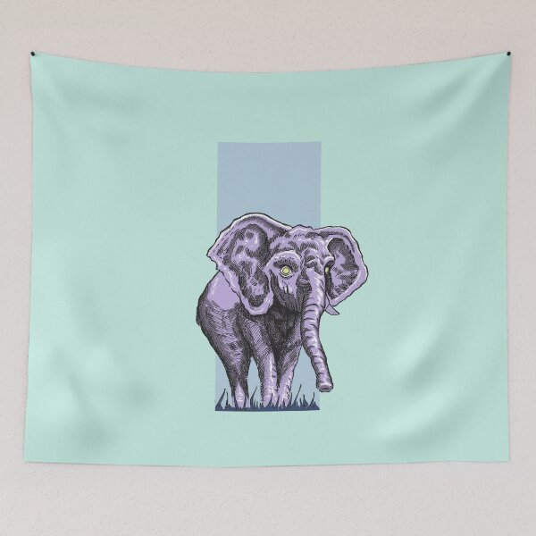 Item preview, Elephant Portrait | Vintage Wildlife Art | Nature Illustration designed and sold by Half Mess.
