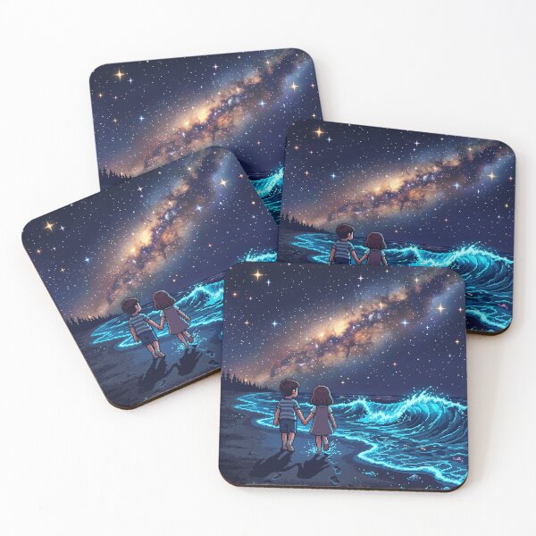 Item preview, Retro Pixel Art Starry Galaxy Ocean Beach designed and sold by blairvina9028.