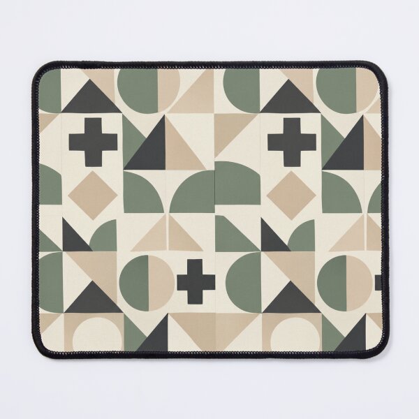 Item preview, Modern Mid Century Geometric Mosaic Sage Green Seamless Pattern designed and sold by Shivora Studio.
