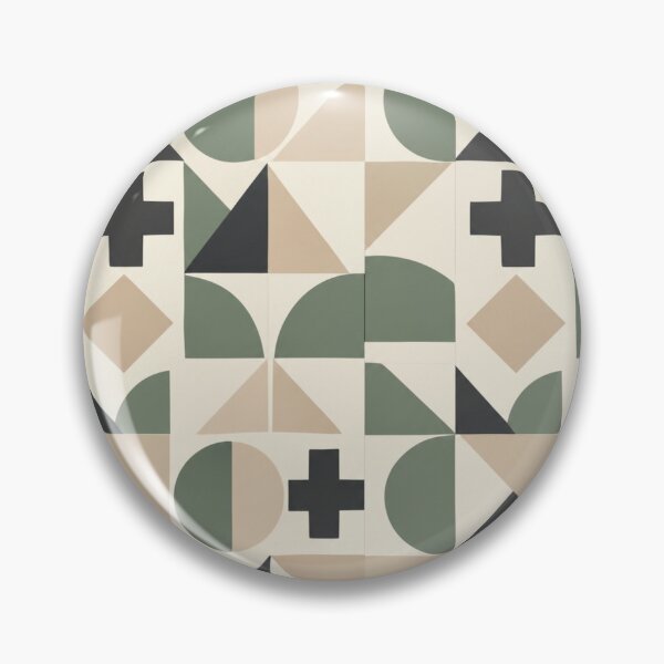 Item preview, Modern Mid Century Geometric Mosaic Sage Green Seamless Pattern designed and sold by Shivora Studio.