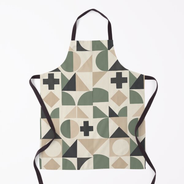 Item preview, Modern Mid Century Geometric Mosaic Sage Green Seamless Pattern designed and sold by Shivora Studio.