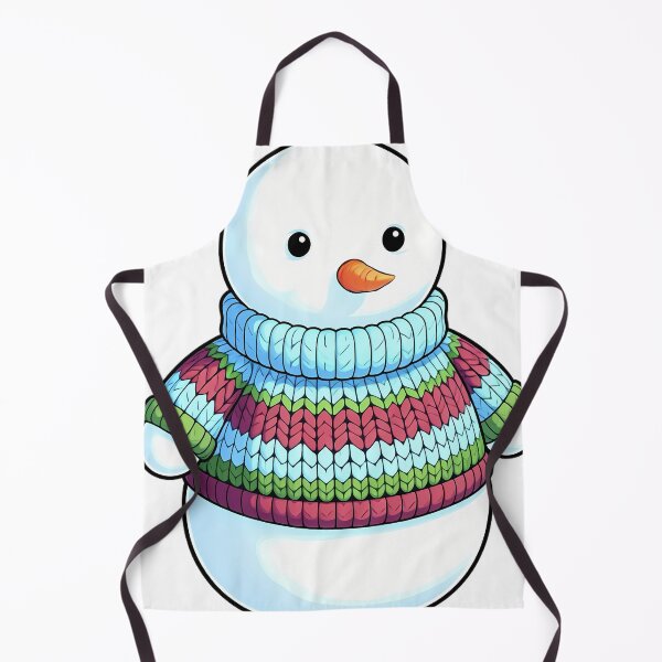 Item preview, Cute Christmas Snowman in a Knitted Christmas Sweater designed and sold by pumsquare.