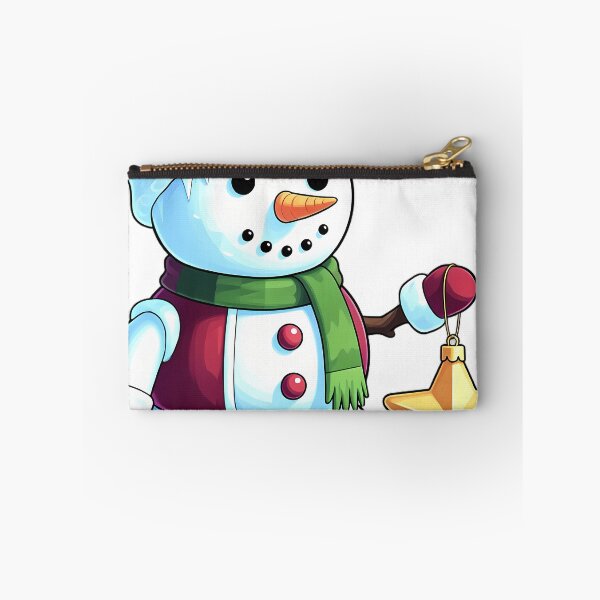 Item preview, Cute Christmas Snowman Holding a Gold Star Ornament designed and sold by pumsquare.