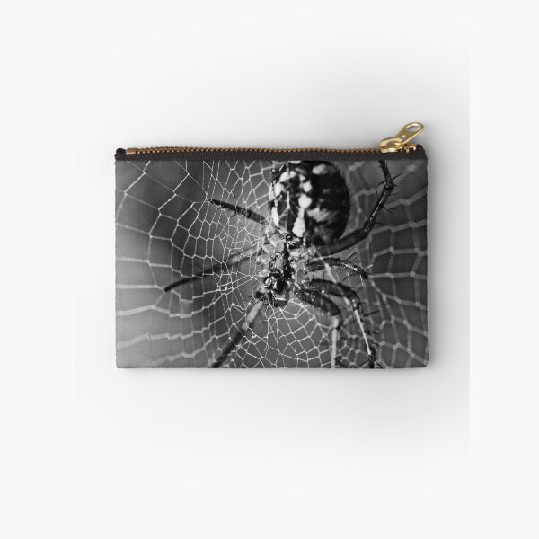 Item preview, Black and White Orb Weaver Spider on Its Web designed and sold by Rabee Khalil Photography.