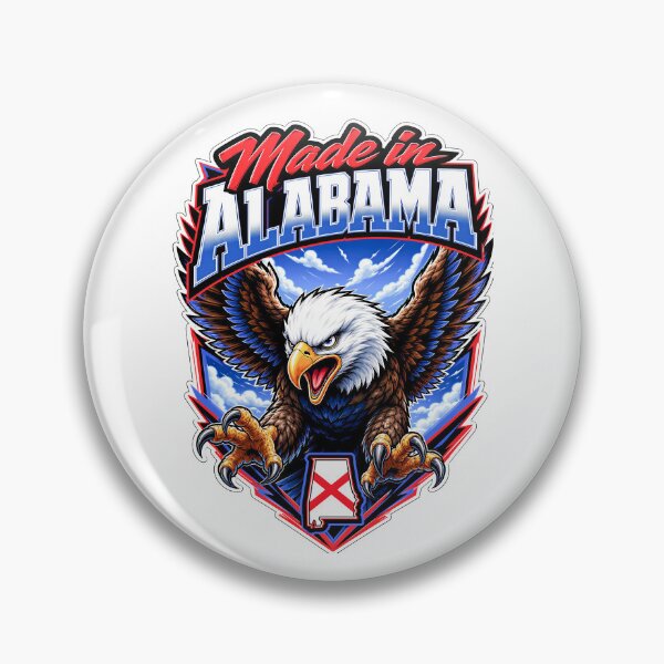 Item preview, Made in Alabama Bald Eagle – Alabama State Pride Southern Roots American Eagle designed and sold by WLHmedia.com .