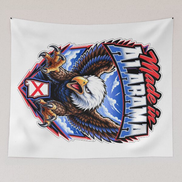 Item preview, Made in Alabama Bald Eagle – Alabama State Pride Southern Roots American Eagle designed and sold by WLHmedia.com .