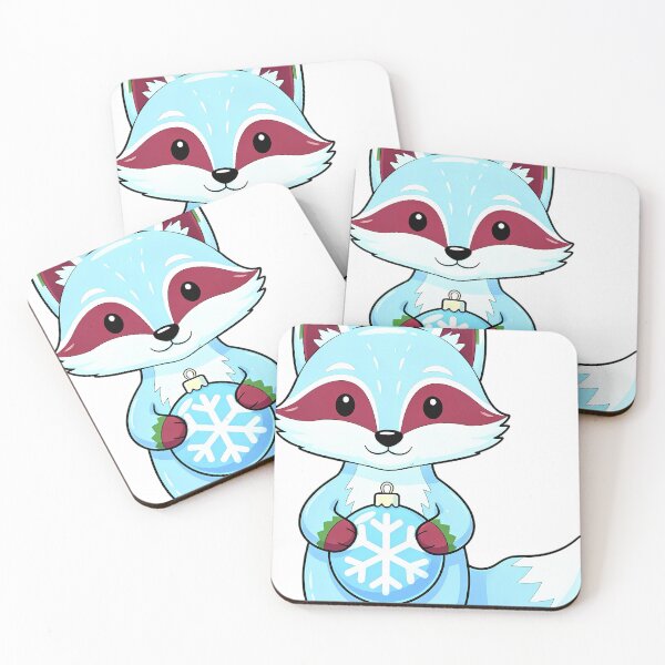 Item preview, Cute Christmas Snow Day Arctic Fox Kit with a Big Snowflake designed and sold by pumsquare.