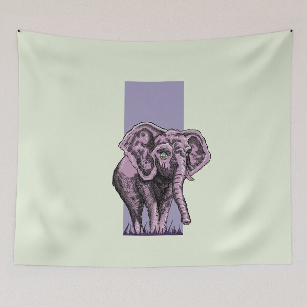 Item preview, Copy of Elephant Portrait | Vintage Wildlife Art | Nature Illustration designed and sold by Half Mess.