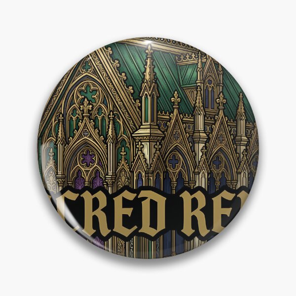 Item preview, Gothic Reliquary Shrine Sacred Relic - Carved Gold Emblem designed and sold by IllumeInk.