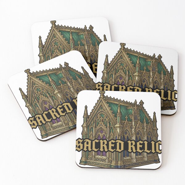 Item preview, Gothic Reliquary Shrine Sacred Relic - Carved Gold Emblem designed and sold by IllumeInk.