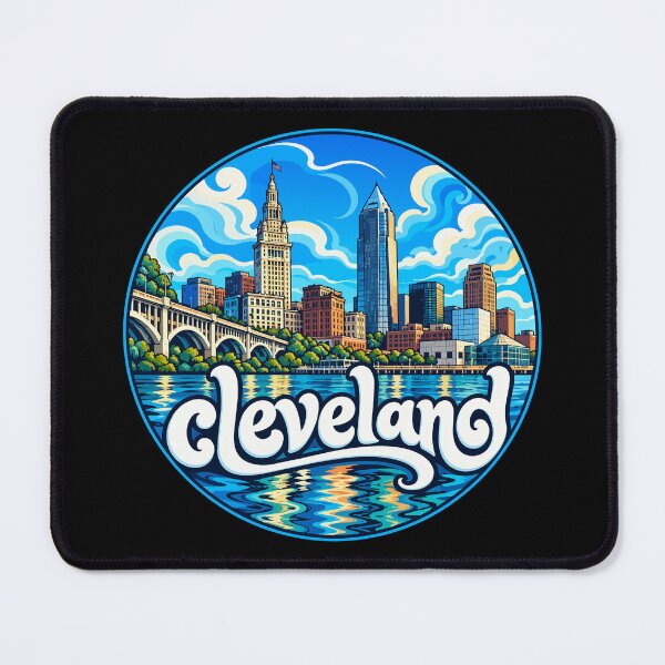 Item preview, Cleveland City Ohio Trippy Travel designed and sold by TomFrontierArt.