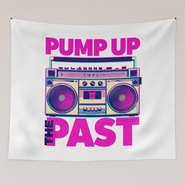 Item preview, Retro Boombox Cassette Deck Pump Up the Past Art designed and sold by cannsuh.
