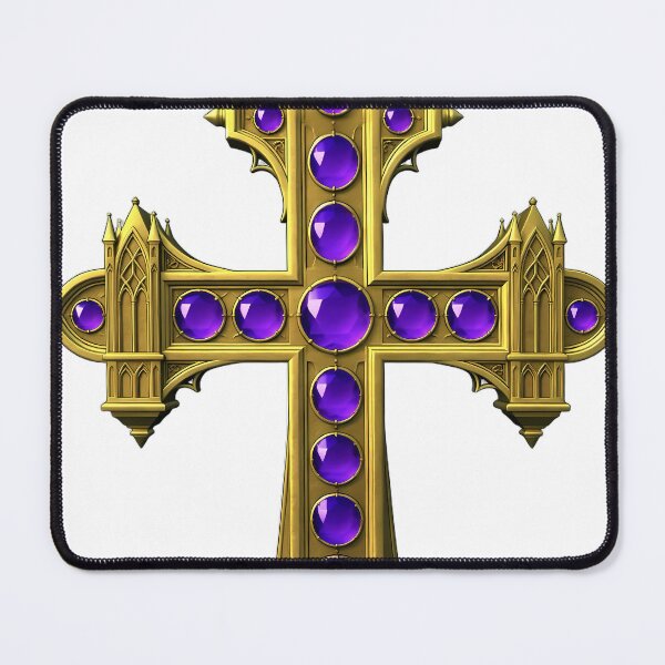 Item preview, Gothic Reliquary Cross - Carved Gold Emblem designed and sold by IllumeInk.