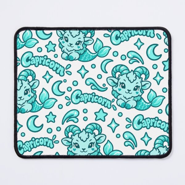Item preview, Cute Capricorn Zodiac – Turquoise Kawaii Sea Goat Astrology Art designed and sold by MetaModel Editions.