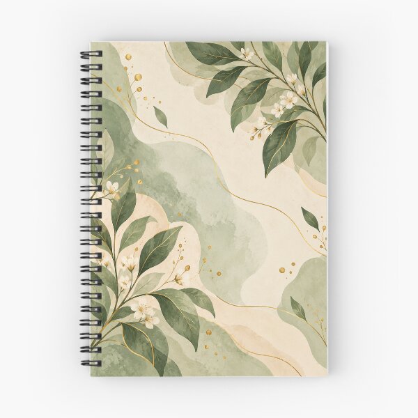 Item preview, Sage Green Botanical Notebook designed and sold by Smoimi.