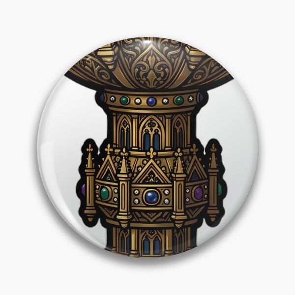 Item preview, Gothic Gold Chalice - Carved Reliquary Emblem designed and sold by IllumeInk.