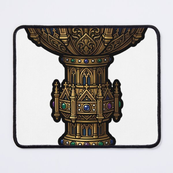 Item preview, Gothic Gold Chalice - Carved Reliquary Emblem designed and sold by IllumeInk.
