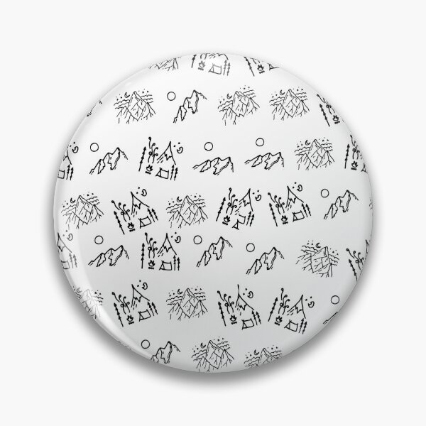 Item preview, Mountain Camping Line Art Pattern designed and sold by GabeMountainArt.