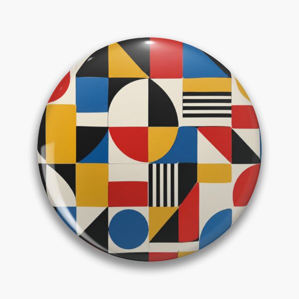 Item preview, Retro Bauhaus Abstract Primary Colors Geometric Seamless Pattern designed and sold by Shivora Studio.