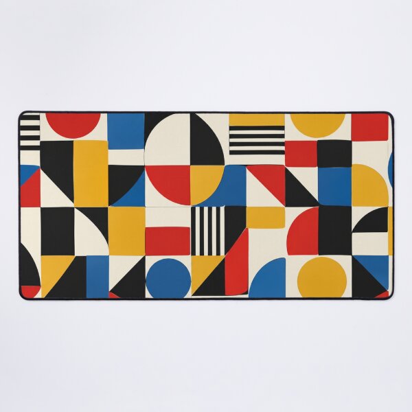 Item preview, Retro Bauhaus Abstract Primary Colors Geometric Seamless Pattern designed and sold by Shivora Studio.