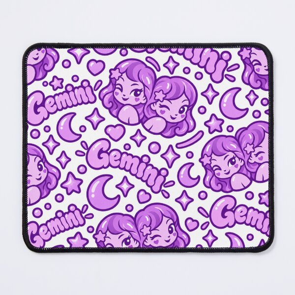 Item preview, Cute Gemini Zodiac – Purple Kawaii Twins Astrology Art designed and sold by MetaModel Editions.