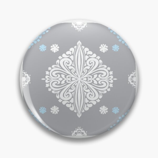 Item preview, Delicate floral pattern small in grey and blue designed and sold by Quiet Waters Design.