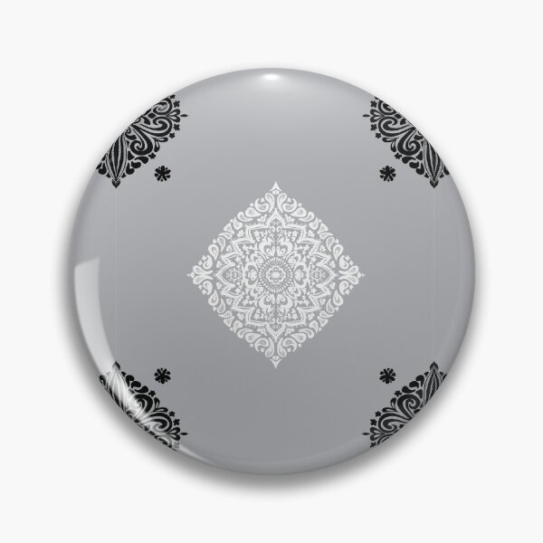 Item preview, Delicate floral pattern small in white on grey designed and sold by Quiet Waters Design.