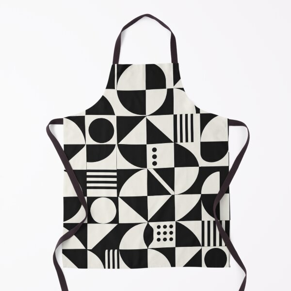 Item preview, Minimalist Black and White Bauhaus Geometric Mosaic Seamless Pattern designed and sold by Shivora Studio.