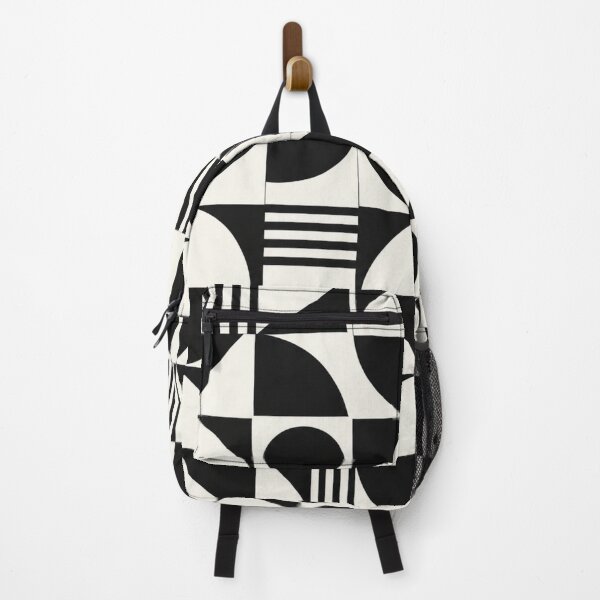 Item preview, Minimalist Black and White Bauhaus Geometric Mosaic Seamless Pattern designed and sold by Shivora Studio.