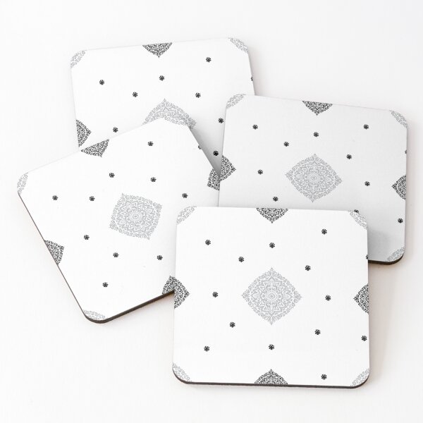 Item preview, Delicate floral pattern small in grey and black designed and sold by Quiet Waters Design.