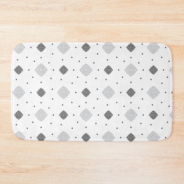Artikelvorschau, Zartes, kleines Blumenmuster in Grau und Schwarz entworfen und verkauft von Quiet Waters Design.