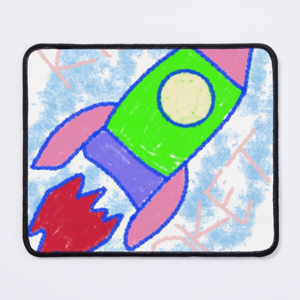 Item preview, Cute Kid Rocket Crayon Drawing designed and sold by prawatsukub.