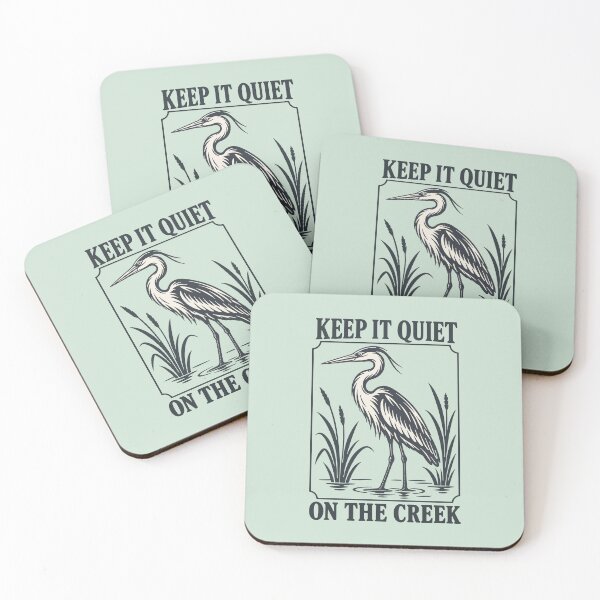Item preview, Keep It Quiet on the Creek - Heron Nature Humor designed and sold by cursotti.