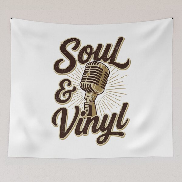 Item preview, Vintage Microphone Soul and Vinyl Retro Script Art designed and sold by cannsuh.