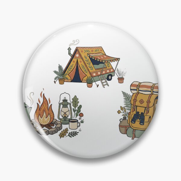 Item preview, camping bundle — Modern flat editorial Artwork designed and sold by DigitalGraphic1.