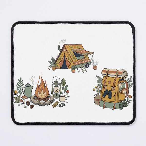 Item preview, camping bundle — Modern flat editorial Artwork designed and sold by DigitalGraphic1.